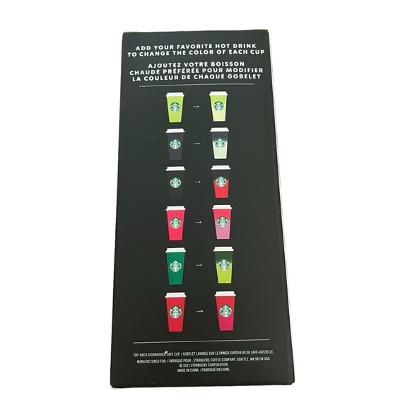Starbucks Color Changing Hot Cups 6 Pack NEW IN BOX - Picture 2 of 2